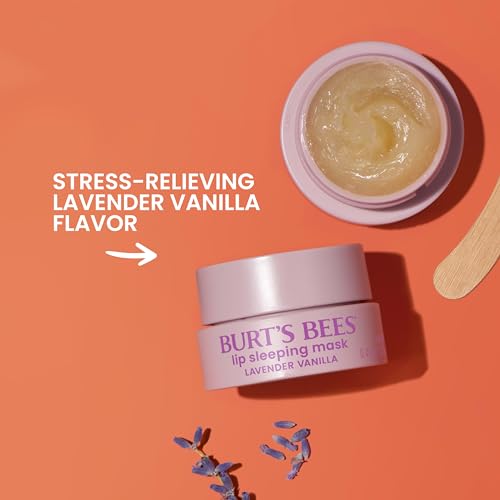 Burt¡¯s Bees Lavender Vanilla Lip Sleeping Mask, With Hyaluronic Acid and Squalane Moisturizer To Instantly Hydrate Lips, Overnight Mask and Treatment, 0.45 oz.