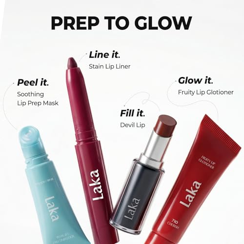 Laka Stain Lip Liner, 0.7g/0.02oz, Rich Creamy Long Lasting Color, Waterproof & Transfer-Proof, Easy Drawing with Smooth Application (#08 Burnt Brown)