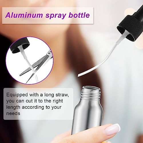 Tessco 2.7oz/ 80ml Aluminum Fine Mist Spray Bottles Reusable Metal Atomizer Bottles Fine Mist Sprayer Essential Oil Storage with Black Pump for Travel Cosmetic Perfume Toner Face Spray(30 Pcs)