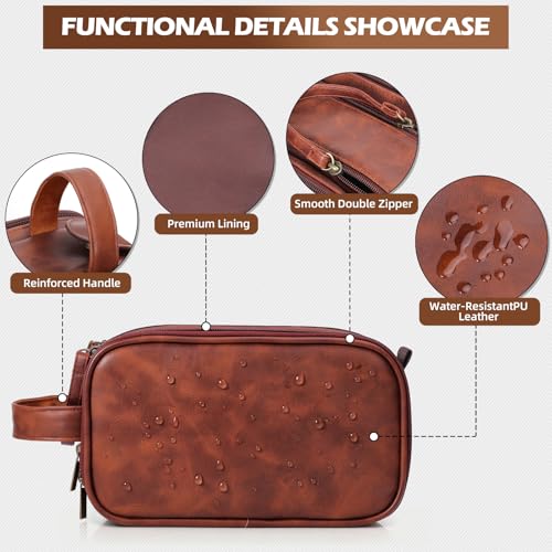 Toiletry Bag for Mens Traveling,Personalized Travel Toiletry Bag for Men,Toiletry Travel Organizer Bag,Water Resistant Toiletry Travel Shaving Bag,Toiletries Mens Gift (M)