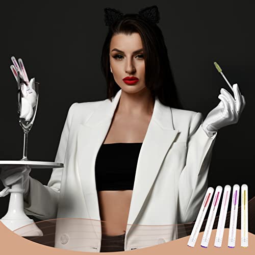 200 Pieces Mascara Wand Tube Set 100 Pcs Lash Spoolies for Eyelash Extensions 100 Pcs Diamond Empty Mascara Brush Disposable Colorful Eyebrow Applicator Makeup Tool, Mix Color (Lovely)