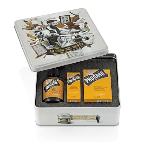 Proraso Beard Care Kit Gift Set for Men with Beard Wash, Beard Oil and Beard Balm