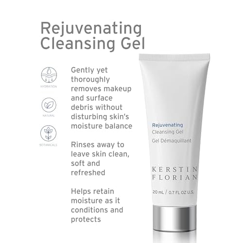 Kerstin Florian Rejuvenating Cleansing Gel | Travel Size | Gentle Face Wash Cleanser and Makeup Remover for Women | Gentle Formula Removes Dirt & Oils to Clarify and Brighten Skin, .7 fl oz