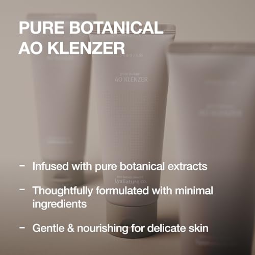 AO KLENZER ? Organic Korean Face Wash, Vegan Facial Cleanser, Gentle pH-Balanced All-Natural Cleansing Foam, Non-Toxic & Paraben-Free, Korean Moisturizer Skincare (3.53 oz / 100g)