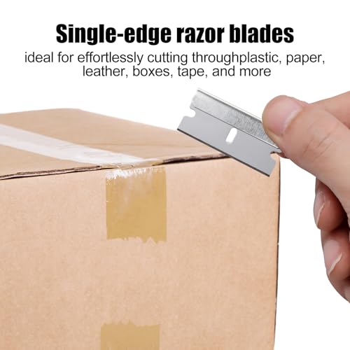 1200 Pcs Single Edge Razor Blades Industrial Straight Edge Replacement Scraper Box Cutter Glass Paint Scraper Blades for Removing Stickers Decals Labels