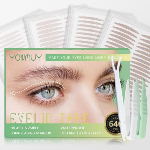 Double Eyelid Tape,Eyelid Lifter Strips,Eyelid Tape for Hooded Eyes Invisible,Hooded, Droopy Lids, Eyelid Tape for Hooded Eyes (640