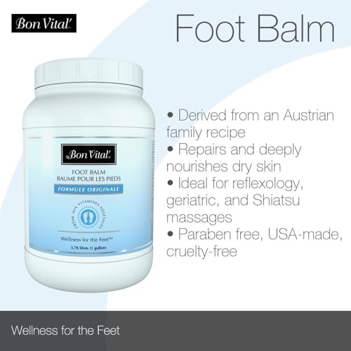 Bon Vital Foot Balm for Dry, Cracked Heels and Foot Repair