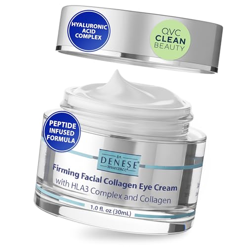 Dr. Denese SkinScience Firming Facial Collagen Eye Cream 1oz ? Hydrating Under Eye Treatment with Hyaluronic Acid, Peptides & Ceramides for Puffiness, Dark Circles, Fine Lines ? Cruelty-Free Skin Care