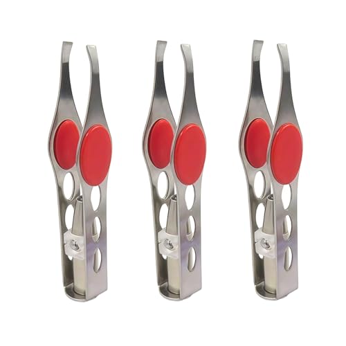 3Pcs Silver Tweezer With LED Light for Hair Removal Makeup Tool Eyebrow Eyelash Tweezers for Women Facial Hair, Lash Trimmer, Hair Ingrown for Tweezer, Women's Hair Removal Tweezers