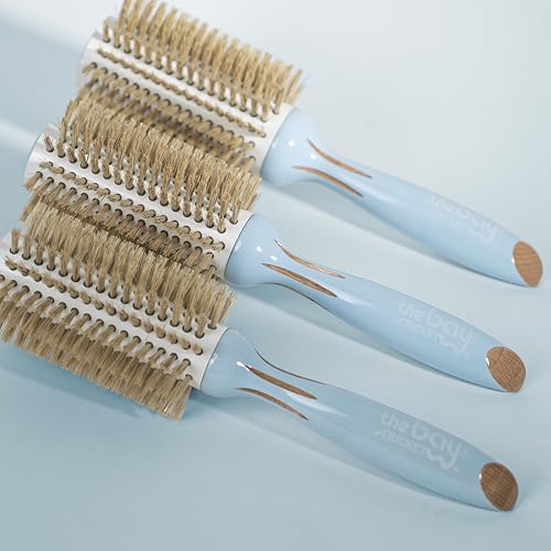 The Bay by Cricket¢â Blondie Boar Blend 3¡± Round Brush Painted Ladies Series with Lush Blonde Nylon Bristles and a Ceramic Glazed Barrel