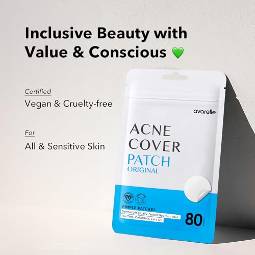 AVARELLE Nighttime Acne Relief/Essentials (Value Pack) Pimple Patches | Hydrocolloid Acne Patches for Blemishes and Zit for Face, Vegan, Cruelty Free