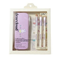 dearcloud Miffy Makeup Brush Set ? Blending, Smudger & Angled Precision Brush with Travel Case, Mirror & Customization Stickers (Endearing Bun)