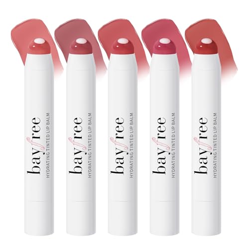 bayfree Tinted Lip Balm Plumper, Glossy, Pump Lips, Lightweight, Moisturize & Tint with Jojoba Seed Oil, Vegan Lipbalm Lip Care, Garden