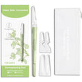 Dermaplane Razor for Women Face, Precision Face Razors for Women, Dermaplaning Tool, Gentle Exfoliation, Facial Hair Removal and Perfectly Shape Brows, Reusable Metal Handle with 4 Microblades, Green