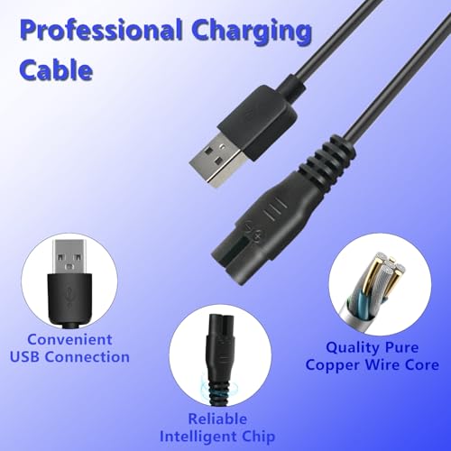 Universal Hair Clipper Charger Cord, Replacement Charger for Various Electric Hair Clipper,Shavers,Razors,Trimmer, for Various Dog Clippers, fits oneisall Dog Clippers etc