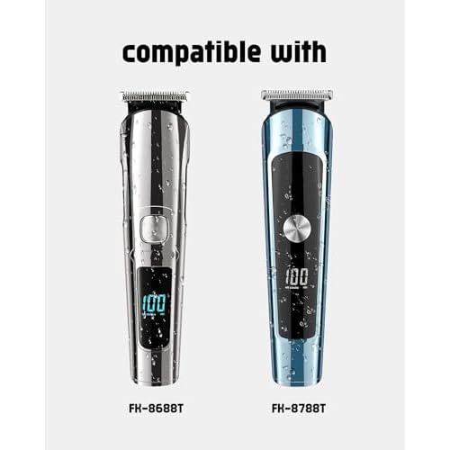 uijino USB Charging Cable Compatible with Brightup Beard Trimmer, 5V Charger for Brightup Hair Clippers FK-8688T FK-8788T IPX7 Waterproof Electric Razor Body Shaver, 1 Cleaning Brush, 3.3ft Power Cord