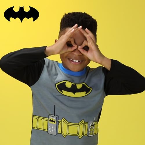BATMAN Boys Pajamas for Kids | 4 Piece Sleepwear Sets for Boys Pajama Bottoms and Sleep Shirts for Big Boy and Toddlers