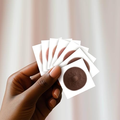 TataTattoos Temporary Realistic Nipple/Areola Tattoos ? Non-Surgical for Mastectomy Recovery ? for Post Breast Cancer Surgery (Sienna, Large (Pack of 4))
