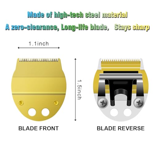 Replacement Narrow Blade Compatible with oster Finisher Trimmer Model 59 and T-Finisher Trimmer Blades Wide, golden