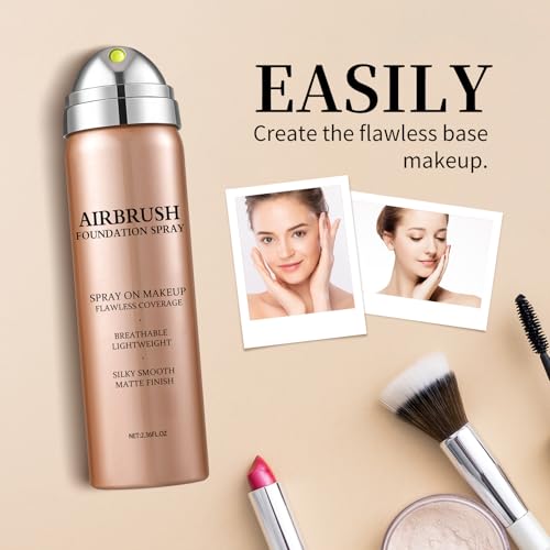 Airbrush Foundation Makeup Silky Mist Spray Foundation Full Coverage Airbrush Flawless Setting Spray Makeup-01 Natural
