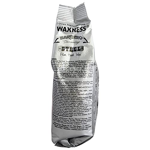 Waxness Barbero Steel Hard Wax Beads 1.1 lb (500 g) ? Stripless Hard Wax for Men¡¯s Grooming, Effective on Coarse Hair, Smooth Application, Professional Use ? Made in Italy