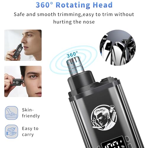 pebsoa¢ç Men's Professional Hair Clippers Kit£¬Cordless & Corded Barber Clippers Set£¬Grooming Rechargeable Beard Trimmer with Adjustable Blade Black