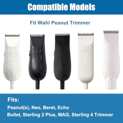 4 Pack Peanut Clipper Guards for Wahl Peanut Trimmer #08655#08685#08663 - Replacement Cutting Guides Comb From 1/8" to 1/2" - Fits for Wahl Peanut Guards, Black