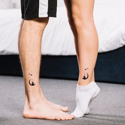 30 Sheets Cat Temporary Tattoos for Women Cute Waterproof Makeup Fake Tattoo Stickers for Body Arm Face Animal Fish Bone Cat's Claw Small Stickers for Party Decorations