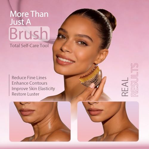 New Lymphatic Contour Face Brush, Face Brush For Lymphatic Drainage,Soft Facial Sculpting GuaSha Dry Tool£¬Face Contour Depuff Lift Tool For Anti-Puffiness & Detox, Fit The Skin Precisely £¨2 Pcs£©