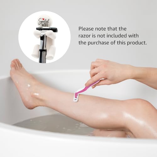 AGMDESIGN Spoiled Wife Shower Razor Holder, Funny Bathroom Decor for Inside Shower, Gadgets Leg Razor Holder, Cute Valentine's Day Storage Hook Gifts for Women Girlfriend Wife Sister Mom