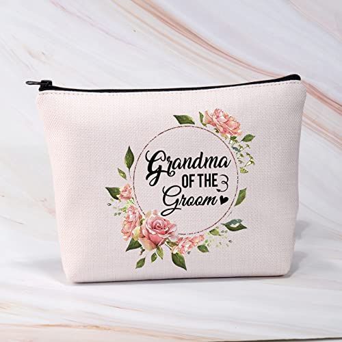 BDPWSS Grandma Of The Groom Cosmetic Bag Grandma Wedding Gift Thank You For Your Constant Love And Support Grandma Travel Pouch From Bride (Grandma of Groom)