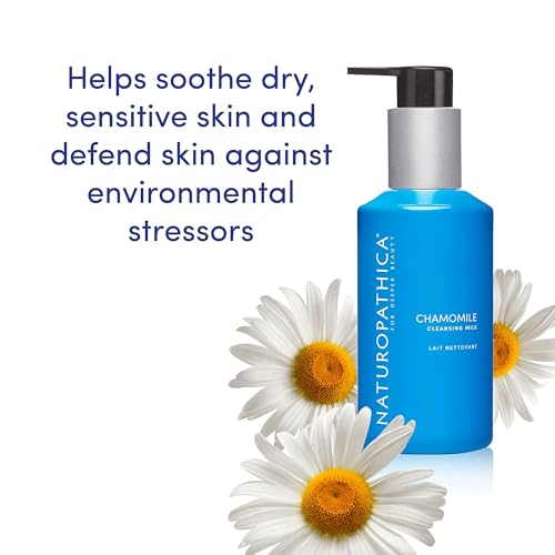 Naturopathica Chamomile Cleansing Milk, Gentle Facial Cleanser for Dry and Sensitive Skin, Antioxidant Rich Face Wash for Men & Women, 5 fl oz