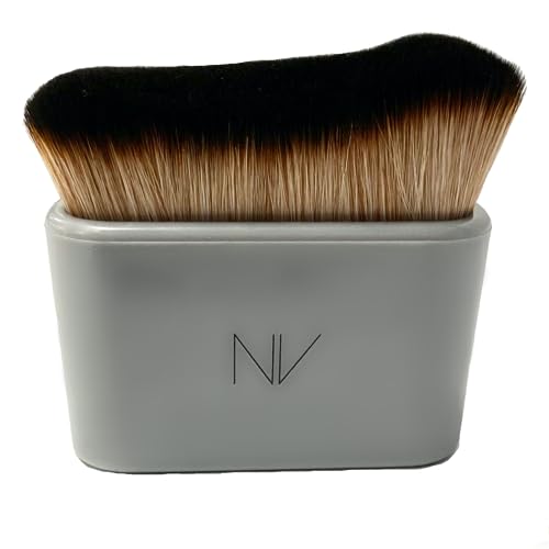 Be the Envy NV Face & Body Brush | Soft Synthetic Bristles | Curved Shape for Blending & Contouring | Professional Makeup Tool | Smooth, Streak-Free Finish | Ideal for Face & Body