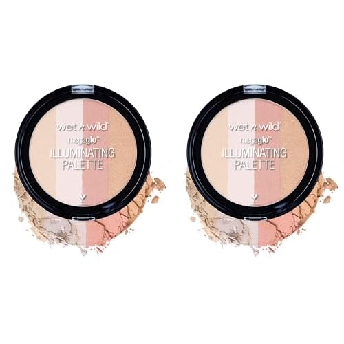 Blush Palette By Wet n Wild MegaGlo Illuminating Blush Makeup Powder Palette, Catwalk Pink, Highlighter Face Make Up (Pack of 2)