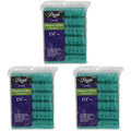 Diane Magnetic Hair Rollers, Aqua, 1 3/8 Inch (Pack of 3)