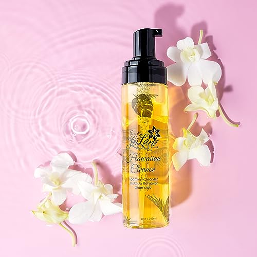 Sweet LeiLani Hawaiian Hydrating Foaming Facial Cleanser, Body Wash, Makeup Remover, Shampoo, Makeup Brush Cleaner | Multi Purpose Cleanser