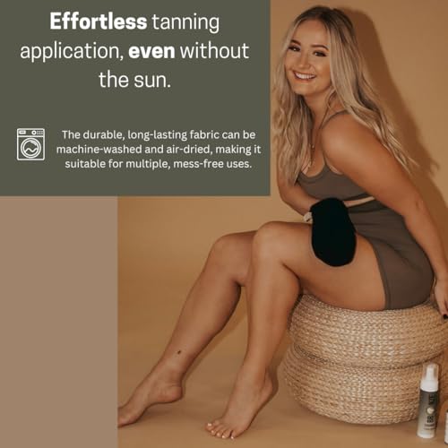 Tanning Application Mitt ? Non-Absorbent Fabric | Reusable, Fast Dry | Applies Self-Tan, Lotion, Mousse Evenly | Prevents Staining, Ideal for Face & Body