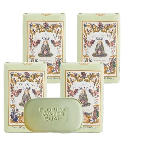 Lanman & Kemp Florida Water Scented Soap Bar/Jabon De Tocador Agua De Florida 3.35 Oz (Pack of 4)
