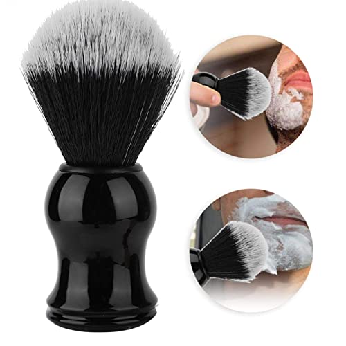Men Shaving Brush, Soft Barber Face Cleaning Makeup Hairbrush Neck Duster Shave Cream Soap Brush with Wood Handle for Professional Salon and Home (#2)