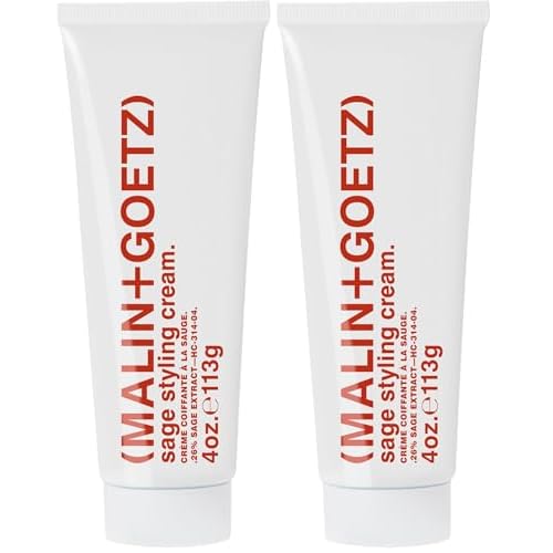 MALIN+GOETZ Sage Styling Cream | Flexible Hold Styling Cream for All Hair Types | Adds Shine, Definition + Volume | Tames Frizz + Flyaways | Nourishing Formula | Cruelty-Free (1 Fl Oz / 4 Fl Oz)