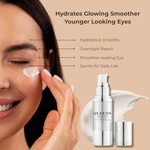 Peptide Eye Cream ? Hydrating, Fragrance-Free Eye Cream for Dark Circles, Puffiness & Fine Lines ? Lightweight Under Eye Cream to Smooth, Refresh & Revive Tired-Looking Eyes ? 30ml