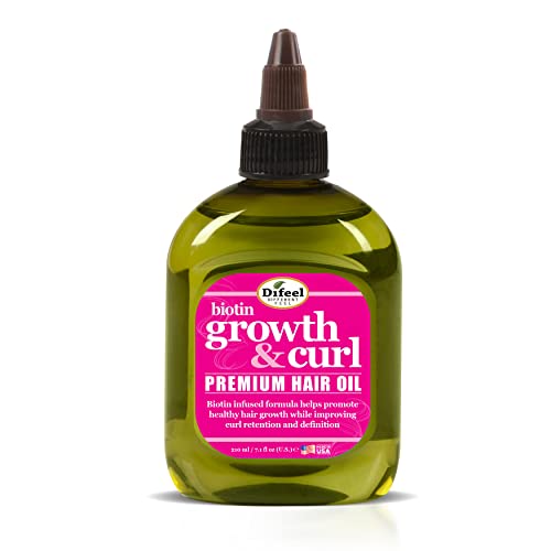 Difeel Biotin Growth & Curl Premium Hair Oil 7.1 oz. - Deluxe 2-PC Gift Set