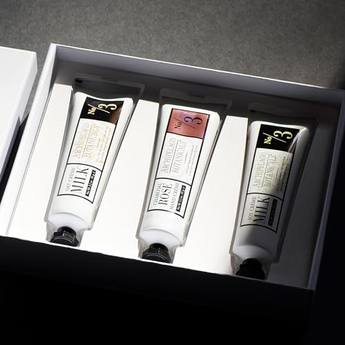 Archipelago Botanicals Hand Cr?me Gift Set Trio, Rich and Lightly Scented Hand Lotions for Dry Skin, Cuticles and Rough Spots, Oat, Soy and Charcoal Rose (3.4 fl oz each)