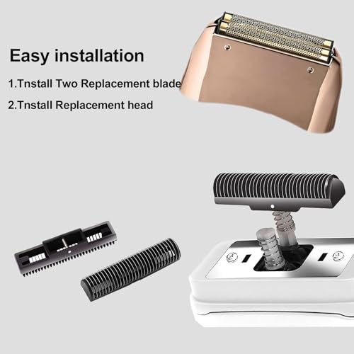 Shaver Replacement Golden Foil and Cutters Compatible with Andis 17155 Pro Lithium Titanium foil Shaver Replacement Heads(Rose Gold)
