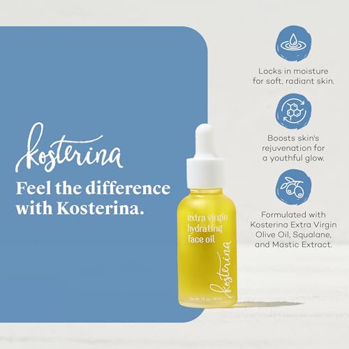 Kosterina - Extra Virgin Hydrating Face Oil ? Absorbent and Lightweight, Gentle Hydrating Formula, Promotes Youthful Skin | 1oz (30 ml)