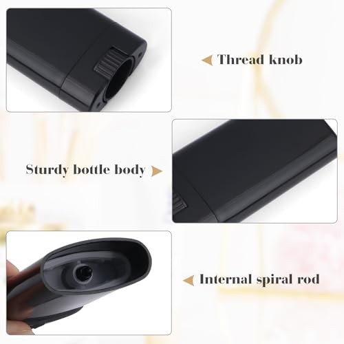 25pcs 15ml/0.5oz Empty Black Plastic Oval Deodorant Containers,Top-Fill Lip Balm Tubes,Refillable Twist-Up Lipstick Tubes for DIY Homemade Chapstick,lip Balm