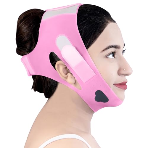 Silicone V Line Face Lifting Mask with Adjustable Double Chin Strap for Women