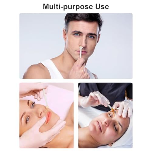 100 Pcs Nose Wax Sticks, Nose Wax Kit Men and Women Nose Wax Applicator Sticks for Nostrils Ears Face Cleaning(100 Nose Waxing Sticks)