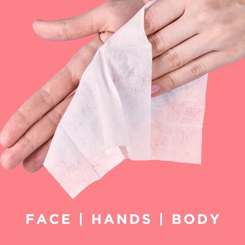 Petal Fresh Pure Brightening Rose Makeup Removing, Cleansing Towelettes, Gentle Face Wipes, Daily Cleansing, Vegan and Cruelty Free, 60 count