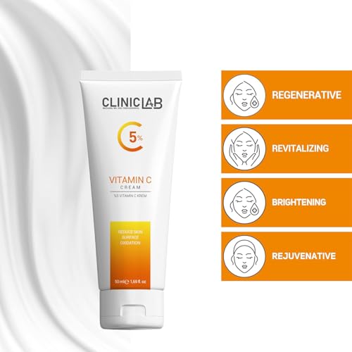5% Vitamin C & Glow Cream - Skin Brightening & Dark Spot Face Cream for Women and Men (1.69fl oz)
